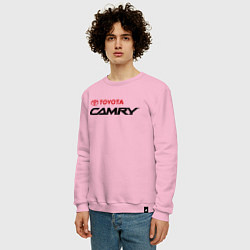 Свитшот хлопковый мужской Toyota Camry, цвет: светло-розовый — фото 2