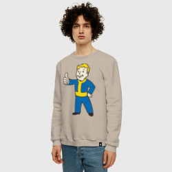 Свитшот хлопковый мужской Fallout Boy, цвет: миндальный — фото 2