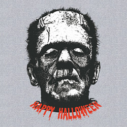 Свитшот хлопковый мужской Хэллоуин - Франкенштейн, цвет: меланж — фото 2