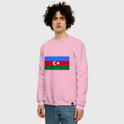 Свитшот хлопковый мужской Азербайджан, цвет: светло-розовый — фото 2