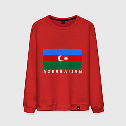 Свитшот хлопковый мужской Азербайджан, цвет: красный