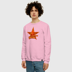 Свитшот хлопковый мужской Советская Россия, цвет: светло-розовый — фото 2