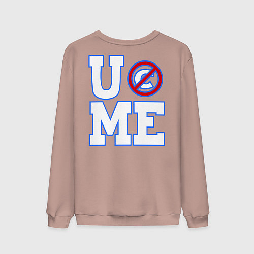 Мужской свитшот WWE Never Give Up / Пыльно-розовый – фото 2