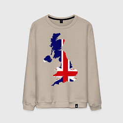 Свитшот хлопковый мужской Великобритания (Great Britain), цвет: миндальный