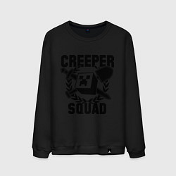 Свитшот хлопковый мужской Creeper Squad, цвет: черный