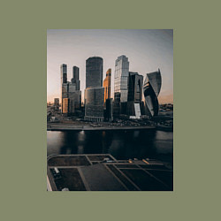 Свитшот хлопковый мужской Moscow City, цвет: авокадо — фото 2