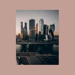 Свитшот хлопковый мужской Moscow City, цвет: пыльно-розовый — фото 2