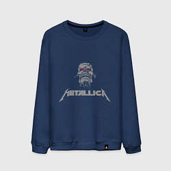 Свитшот хлопковый мужской Metallica scool, цвет: тёмно-синий