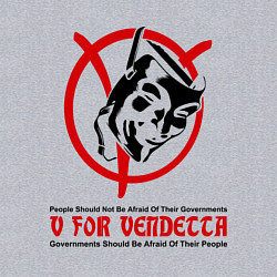 Свитшот хлопковый мужской V for Vendetta, цвет: меланж — фото 2