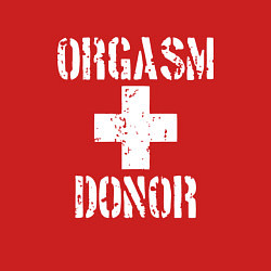 Свитшот хлопковый мужской Orgasm + donor, цвет: красный — фото 2