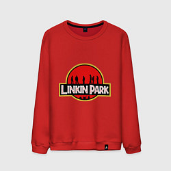 Свитшот хлопковый мужской Linkin Park: Jurassic Park, цвет: красный