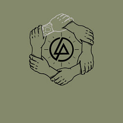 Свитшот хлопковый мужской Linkin Park: Brotherhood, цвет: авокадо — фото 2