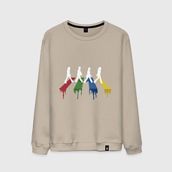 Свитшот хлопковый мужской Beatles Color, цвет: миндальный