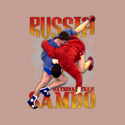 Свитшот хлопковый мужской National Sambo, цвет: пыльно-розовый — фото 2