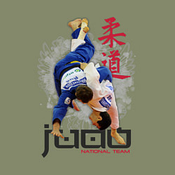 Свитшот хлопковый мужской Дзюдо: национальная команда, цвет: авокадо — фото 2