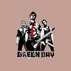 Свитшот хлопковый мужской Группа Green Day, цвет: пыльно-розовый — фото 2