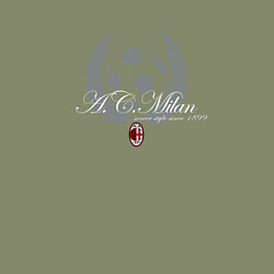 Свитшот хлопковый мужской AC Milan - Since 1899 NEW 2022, цвет: авокадо — фото 2