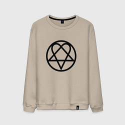 Свитшот хлопковый мужской HIM Symbol, цвет: миндальный