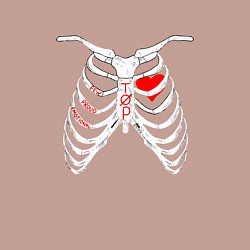 Свитшот хлопковый мужской TOP Skeleton, цвет: пыльно-розовый — фото 2