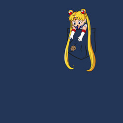 Свитшот хлопковый мужской Little Pocket Moon, цвет: тёмно-синий — фото 2