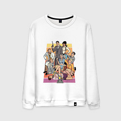 Свитшот хлопковый мужской Archer, цвет: белый