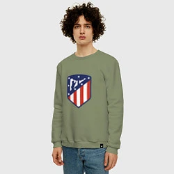 Свитшот хлопковый мужской Atletico Madrid, цвет: авокадо — фото 2