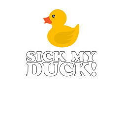 Свитшот хлопковый мужской Sick my duck!, цвет: белый — фото 2