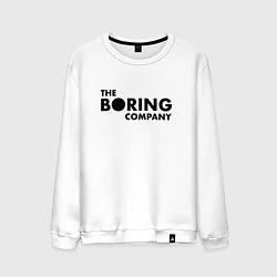 Свитшот хлопковый мужской The boring company, цвет: белый