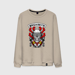 Свитшот хлопковый мужской Megadeth Rocker, цвет: миндальный