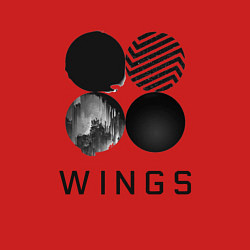 Свитшот хлопковый мужской BTS Wings, цвет: красный — фото 2