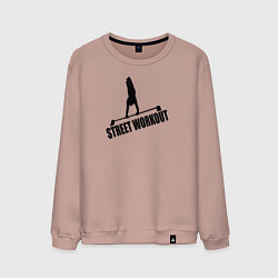 Свитшот хлопковый мужской Street WorkOut, цвет: пыльно-розовый