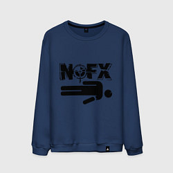 Свитшот хлопковый мужской NOFX crushman, цвет: тёмно-синий