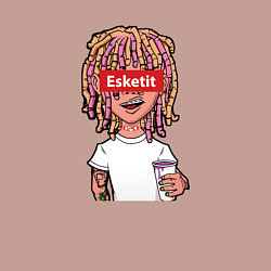 Свитшот хлопковый мужской Lil Pump: Esketit Style, цвет: пыльно-розовый — фото 2