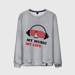 Мужской свитшот My music my life