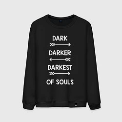 Свитшот хлопковый мужской Darkest of Souls, цвет: черный