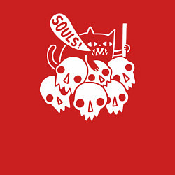 Свитшот хлопковый мужской Cat Got Your Soul, цвет: красный — фото 2