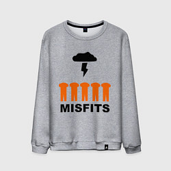 Свитшот хлопковый мужской Misfits Volt, цвет: меланж