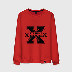 Свитшот хлопковый мужской SXe: Streght edge, цвет: красный