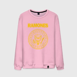 Свитшот хлопковый мужской Ramones, цвет: светло-розовый