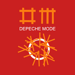 Свитшот хлопковый мужской Depeche Mode: Orange Lines, цвет: красный — фото 2