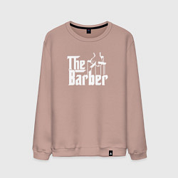 Свитшот хлопковый мужской The Barber Godfather, цвет: пыльно-розовый