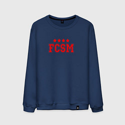 Свитшот хлопковый мужской FCSM Club, цвет: тёмно-синий