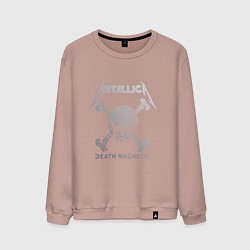 Свитшот хлопковый мужской Metallica: Death magnetic, цвет: пыльно-розовый