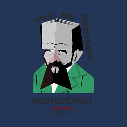 Свитшот хлопковый мужской Dostoevsky Crime, цвет: тёмно-синий — фото 2