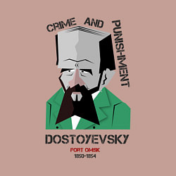 Свитшот хлопковый мужской Dostoevsky Crime, цвет: пыльно-розовый — фото 2