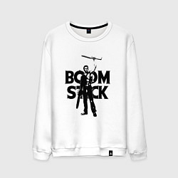 Свитшот хлопковый мужской Evil Dead: Boom Stack, цвет: белый
