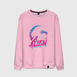 Свитшот хлопковый мужской Alien: Retro Style, цвет: светло-розовый