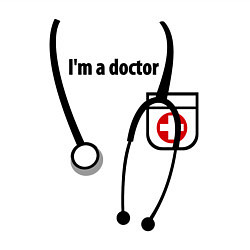 Свитшот хлопковый мужской I m doctor, цвет: белый — фото 2