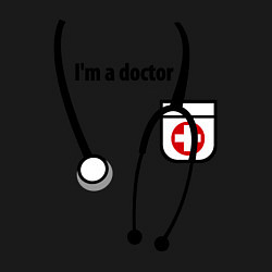 Свитшот хлопковый мужской I m doctor, цвет: черный — фото 2