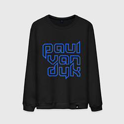 Свитшот хлопковый мужской Paul van Dyk: Circuit, цвет: черный